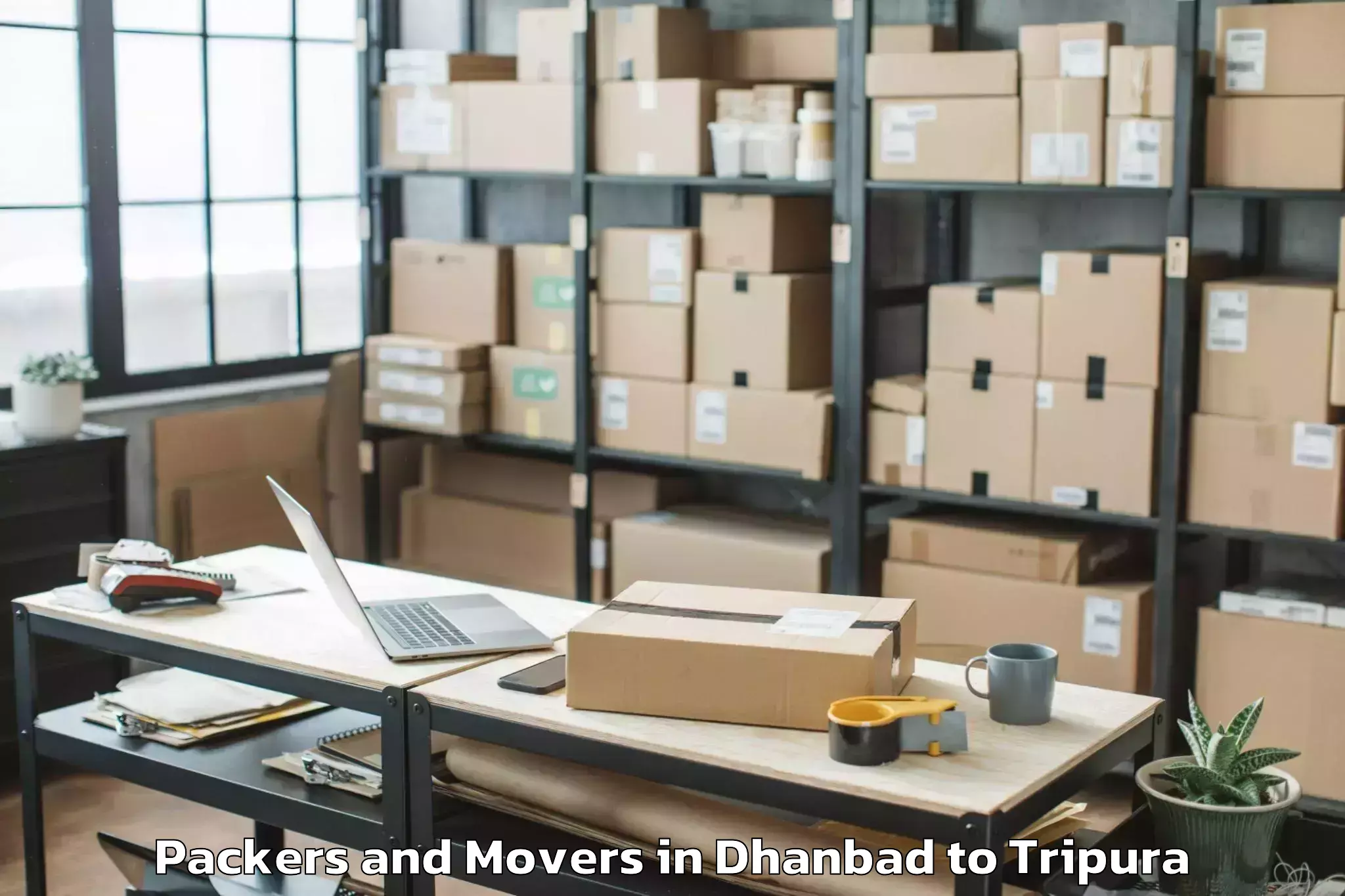 Reliable Dhanbad to Amarpur Gomati Packers And Movers